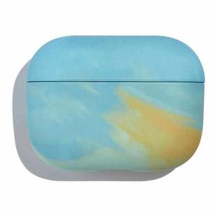 For AirPods Pro Ink Painting Water Sticker PC Earphone Case(Ink Yellow)