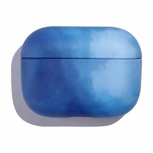 For AirPods Pro Ink Painting Water Sticker PC Earphone Case(Sea Blue)