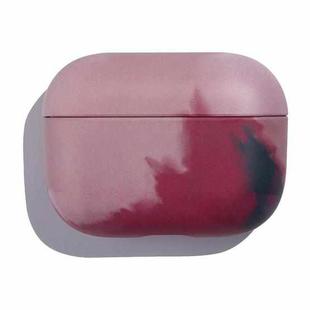 For AirPods Pro Ink Painting Water Sticker PC Earphone Case(Ink Fuchsia)