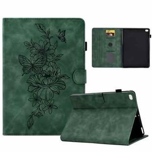 Peony Butterfly Embossed Leather Smart Tablet Case For iPad Air / Air 2 / 9.7 2017 / 9.7 2018(Green)