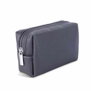 Leather Power Pack Charger Data Cable Mouse Digital Storage Bag(Dark Grey)