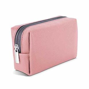 Leather Power Pack Charger Data Cable Mouse Digital Storage Bag(Rose Gold)