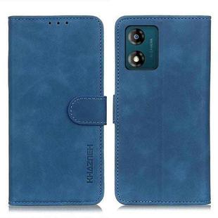 For Motorola Moto E13 4G 2023 KHAZNEH Retro Texture Flip Leather Phone Case(Blue)