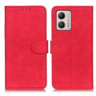 For Motorola Moto G53 5G KHAZNEH Retro Texture Flip Leather Phone Case(Red)