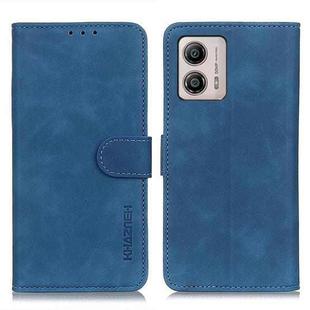 For Motorola Moto G53 5G KHAZNEH Retro Texture Flip Leather Phone Case(Blue)