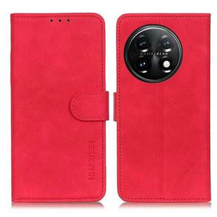For OnePlus 11 5G KHAZNEH Retro Texture Flip Leather Phone Case(Red)