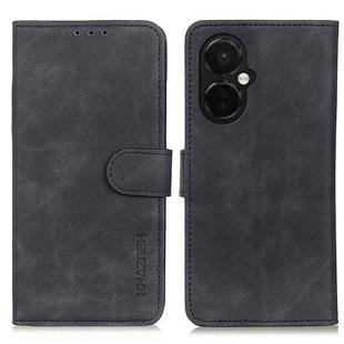 For OnePlus Nord CE 3 Lite KHAZNEH Retro Texture Flip Leather Phone Case(Black)