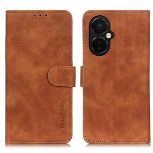 For OnePlus Nord CE 3 Lite KHAZNEH Retro Texture Flip Leather Phone Case(Brown)