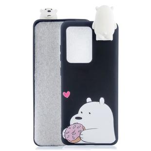 For Huawei P40 Cartoon Shockproof TPU Protective Case with Holder(Big White Bear)