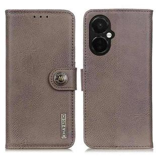 For OnePlus Nord CE 3 Lite KHAZNEH Cowhide Texture Flip Leather Phone Case(Khaki)