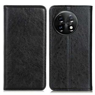For OnePlus 11 5G Magnetic Crazy Horse Texture Leather Phone Case(Black)