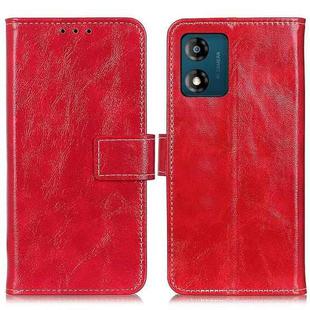 For Motorola Moto E13 4G 2023 Retro Crazy Horse Texture Leather Phone Case(Red)