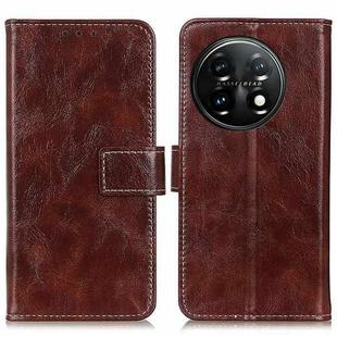 For OnePlus 11 5G Retro Crazy Horse Texture Leather Phone Case(Brown)