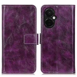 For OnePlus Nord CE 3 Lite Retro Crazy Horse Texture Leather Phone Case(Purple)