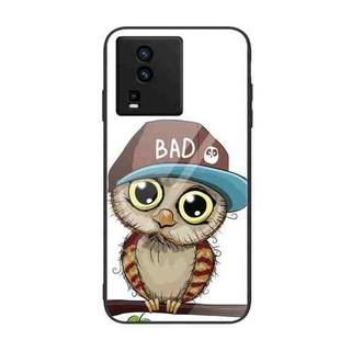 For vivo iQOO Neo7 Colorful Painted Glass Phone Case(Owl)