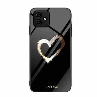 For Honor Play6C Colorful Painted Glass Phone Case(Black Love)