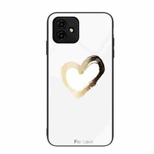 For Honor Play6C Colorful Painted Glass Phone Case(Golden Love)