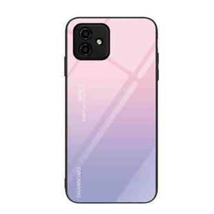 For Honor Play6C Colorful Painted Glass Phone Case(Purple Sky)