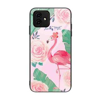 For Honor Play6C Colorful Painted Glass Phone Case(Flamingo)