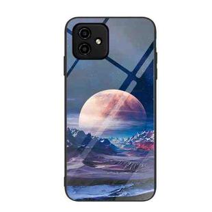 For Honor Play6C Colorful Painted Glass Phone Case(Moon Hill)