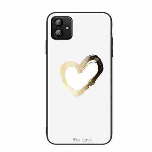 For Samsung Galaxy A04 Colorful Painted Glass Phone Case(Golden Love)