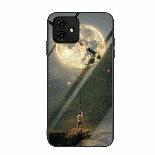 For Honor Play 40 Plus Colorful Painted Glass Phone Case(Moon)