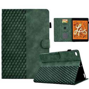 For iPad mini 5 / 4 / 3 / 2 / 1 Rhombus Embossed Leather Smart Tablet Case(Green)