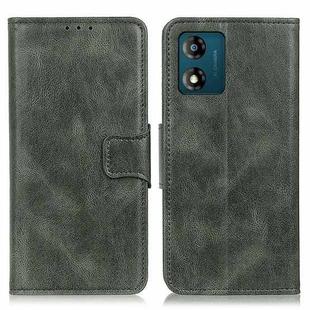 For Motorola Moto E13 4G 2023 Mirren Crazy Horse Texture Leather Phone Case(Dark Green)