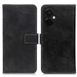 For OnePlus Nord CE 3 Lite Magnetic Crocodile Texture Leather Phone Case(Black)