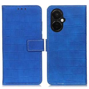 For OnePlus Nord CE 3 Lite Magnetic Crocodile Texture Leather Phone Case(Blue)