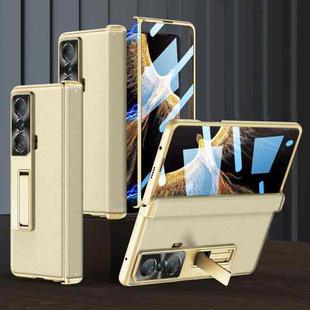 For Honor Magic VS GKK Magnetic Hinge Flip Leather Phone Case with Holder(Gold)