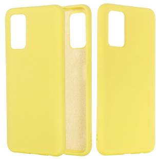 For Huawei Honor 30 Pro Solid Color Liquid Silicone Dropproof Full Coverage Protective Case(Yellow)