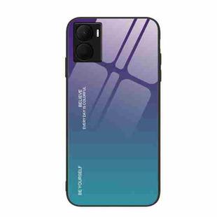 For Honor Play 40 Plus Gradient Color Glass Phone Case(Aurora Blue)