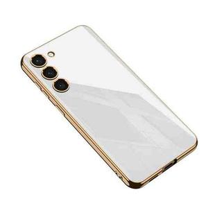 For Samsung Galaxy S23+ 5G GKK Electroplating TPU Full Coverage Phone Case(White)