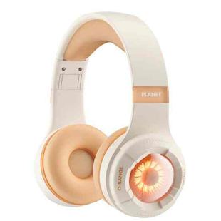 KE25 RGB Light Wireless Stereo Music Bluetooth Headset(Orange)