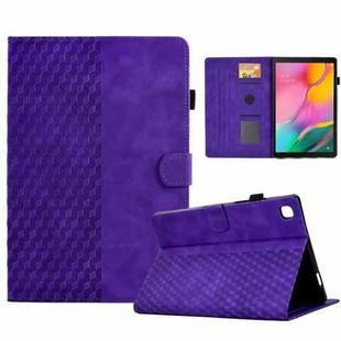 For Samsung Galaxy Tab A 10.1 T510 / T515 2019 Rhombus Embossed Leather Tablet Case(Purple)