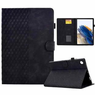 For Samsung Galaxy Tab A8 10.5 X200 / X205 Rhombus Embossed Leather Smart Tablet Case(Black)