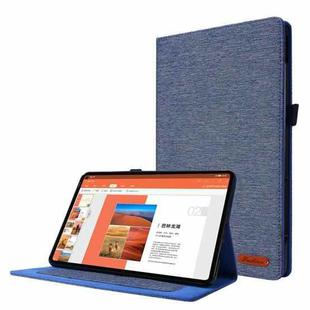 For Lenovo Tab P11 Pro 11.5 2023 Horizontal Flip TPU + Fabric PU Protective Tablet Case(Dark Blue)