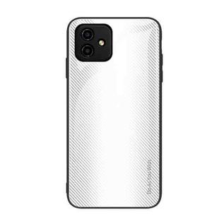 For Honor Play6C Texture Gradient Glass TPU Phone Case(White)