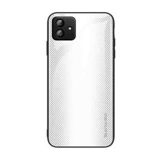 For Samsung Galaxy A04 Texture Gradient Glass TPU Phone Case(White)