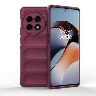 For OnePlus ACE 5G Magic Shield TPU + Flannel Phone Case(Wine Red)