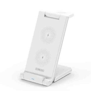 For iPhone & Apple Watch & AirPods DUZZONA W10-A 15W 3 in 1 Foldable Wireless Charger Stand