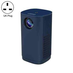 T1 480x360 800 Lumens Portable Mini LED Projector, Specification:UK Plug(Blue)