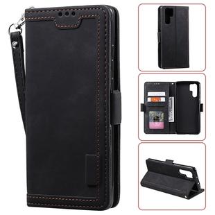 For Huawei P30 Pro Retro Splicing Horizontal Flip Leather Case with Card Slots & Holder & Wallet(Black)