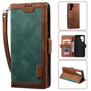 For Huawei P30 Pro Retro Splicing Horizontal Flip Leather Case with Card Slots & Holder & Wallet(Green)