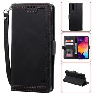 For Huawei P30 Retro Splicing Horizontal Flip Leather Case with Card Slots & Holder & Wallet(Black)