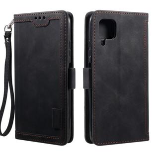 For Huawei P40 Lite Retro Splicing Horizontal Flip Leather Case with Card Slots & Holder & Wallet(Black)