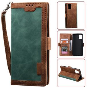 For Huawei P40 Retro Splicing Horizontal Flip Leather Case with Card Slots & Holder & Wallet(Green)