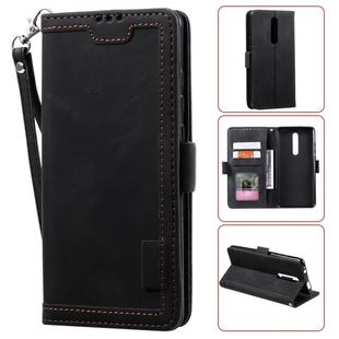 For Xiaomi Redmi K30 Retro Splicing Horizontal Flip Leather Case with Card Slots & Holder & Wallet(Black)