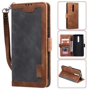 For Xiaomi Redmi K30 Retro Splicing Horizontal Flip Leather Case with Card Slots & Holder & Wallet(Grey)